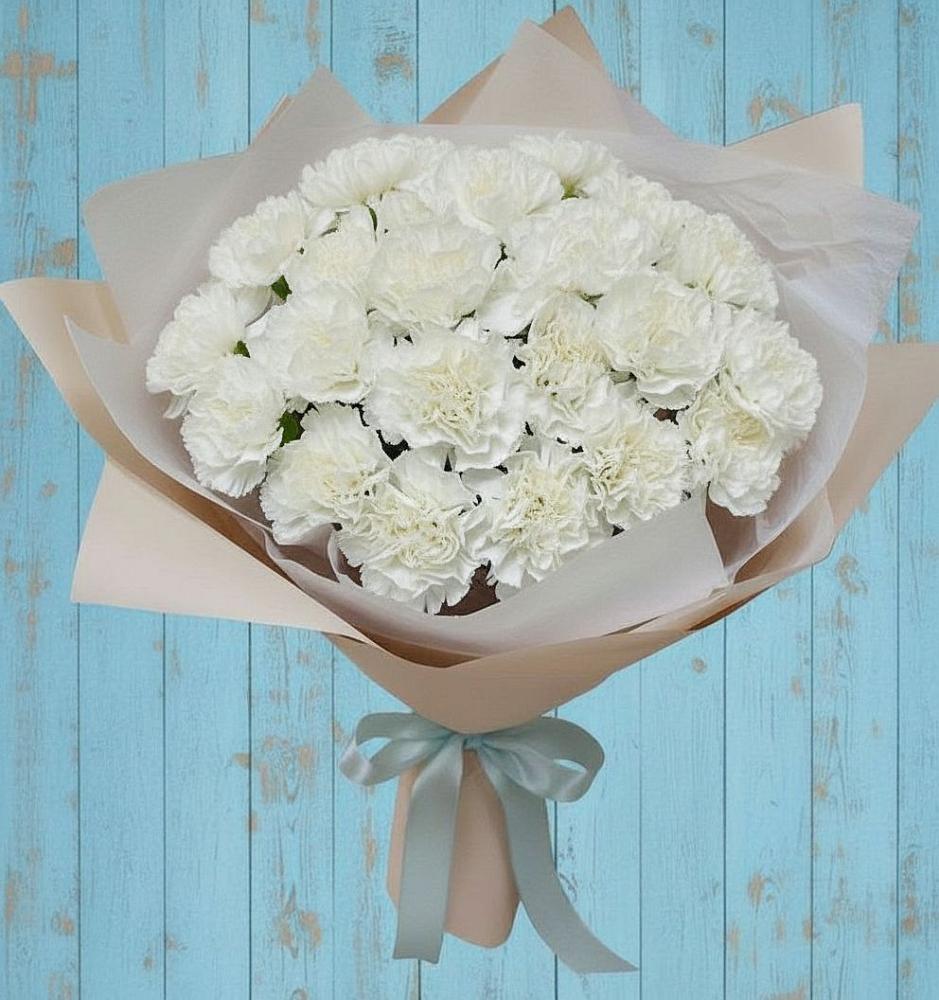 Букет цветов из: Гвоздики в Стройкерамика