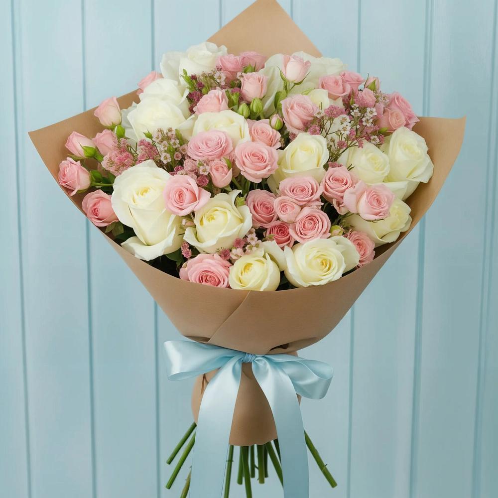 Букет цветов из: Розы в Стройкерамика