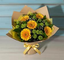 Букет цветов из:  Герберы и Хризантемы в Стройкерамика