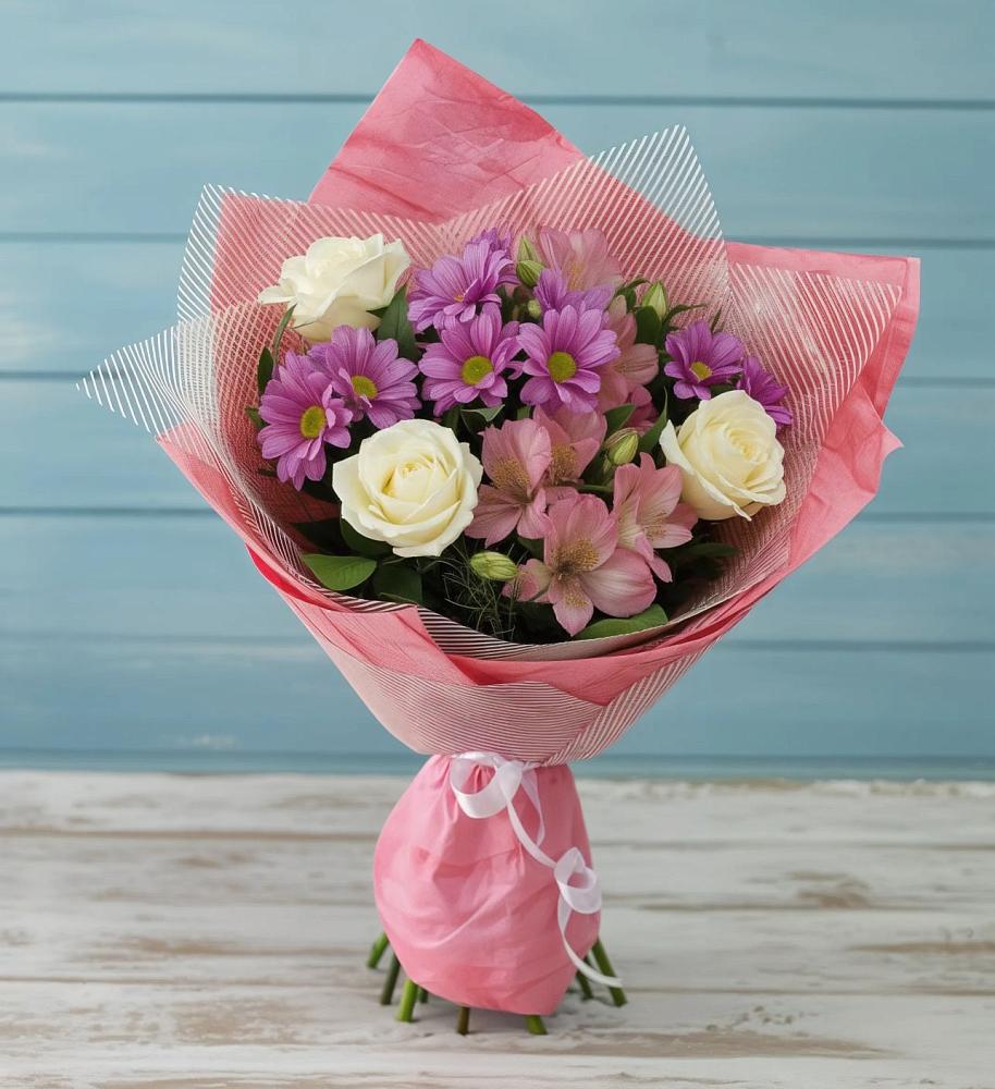 Букет цветов из: Герберы в Стройкерамика