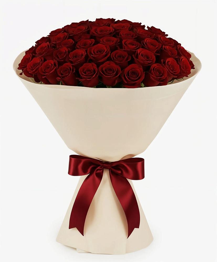 Букет 101 Бордовая роза Блэк Бакарра в Стройкерамика