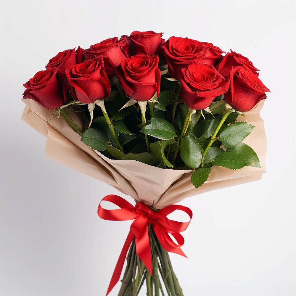 Букет 11 Красных роз Эдлесс Лав в Стройкерамика
