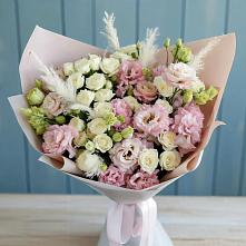 Букет цветов из:  Альстромерии и Розы в Стройкерамика